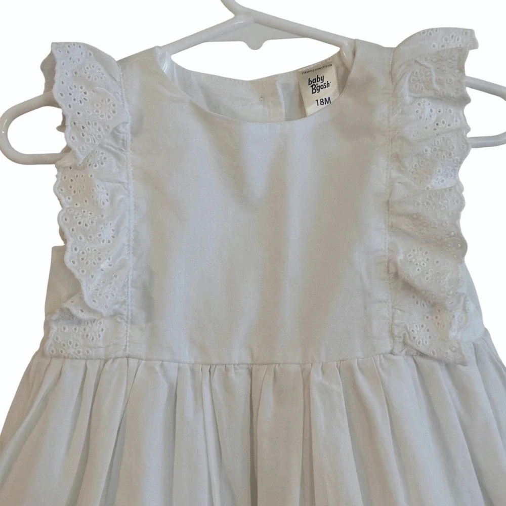 Baby B'gosh White Eyelet Embroidered Dress‎ 18M 100% Cotton Baptism